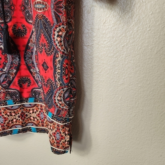 NLW Boho Paisley Mixed Print Mini Shift Dress-Size L (NWT) - Picture 6 of 10